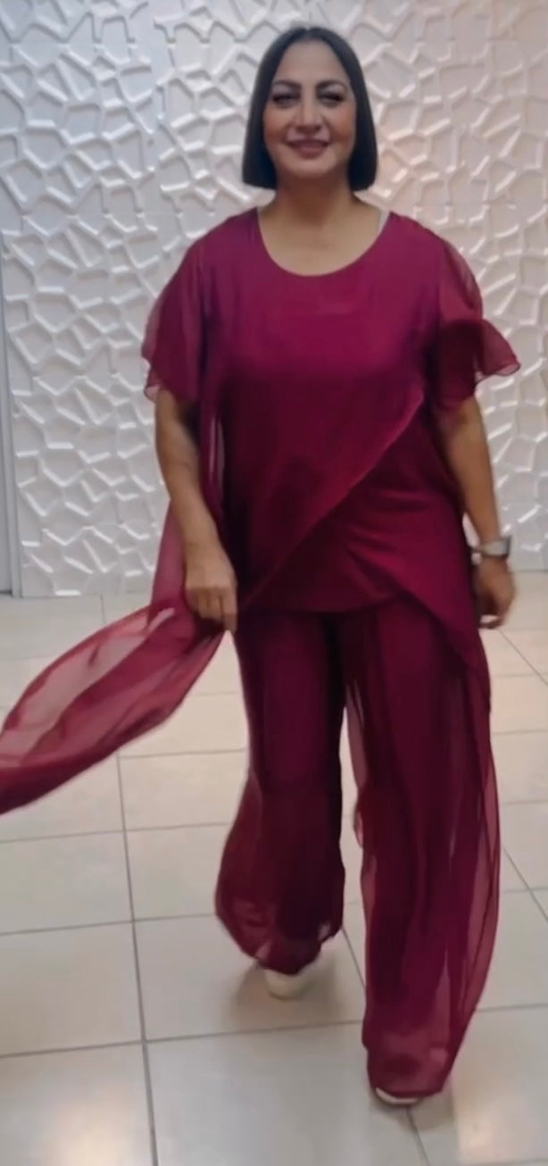 Palazzo silk set