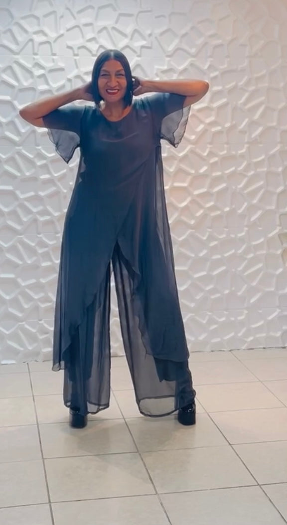 Palazzo silk set