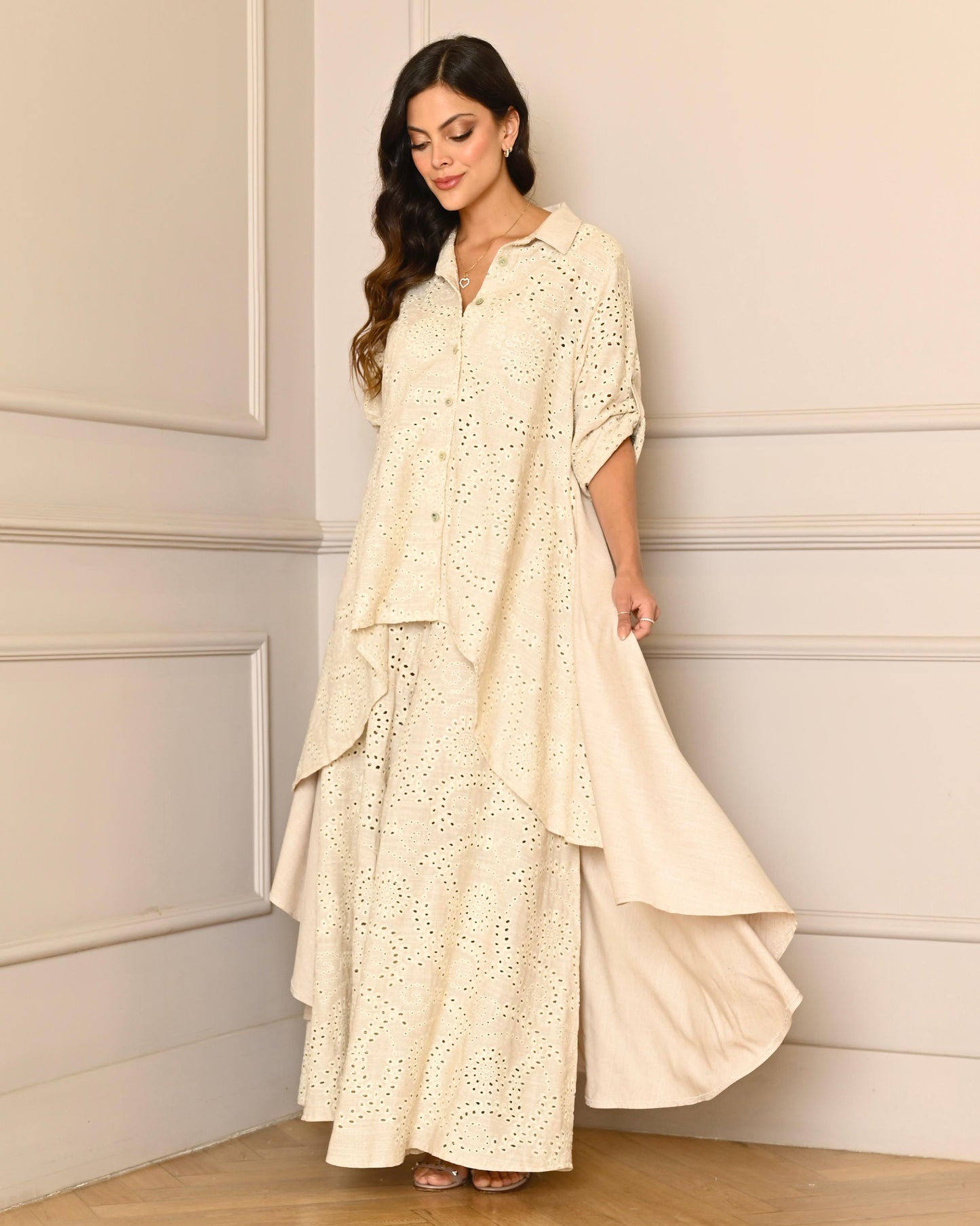 Palazzo Embroidered Set