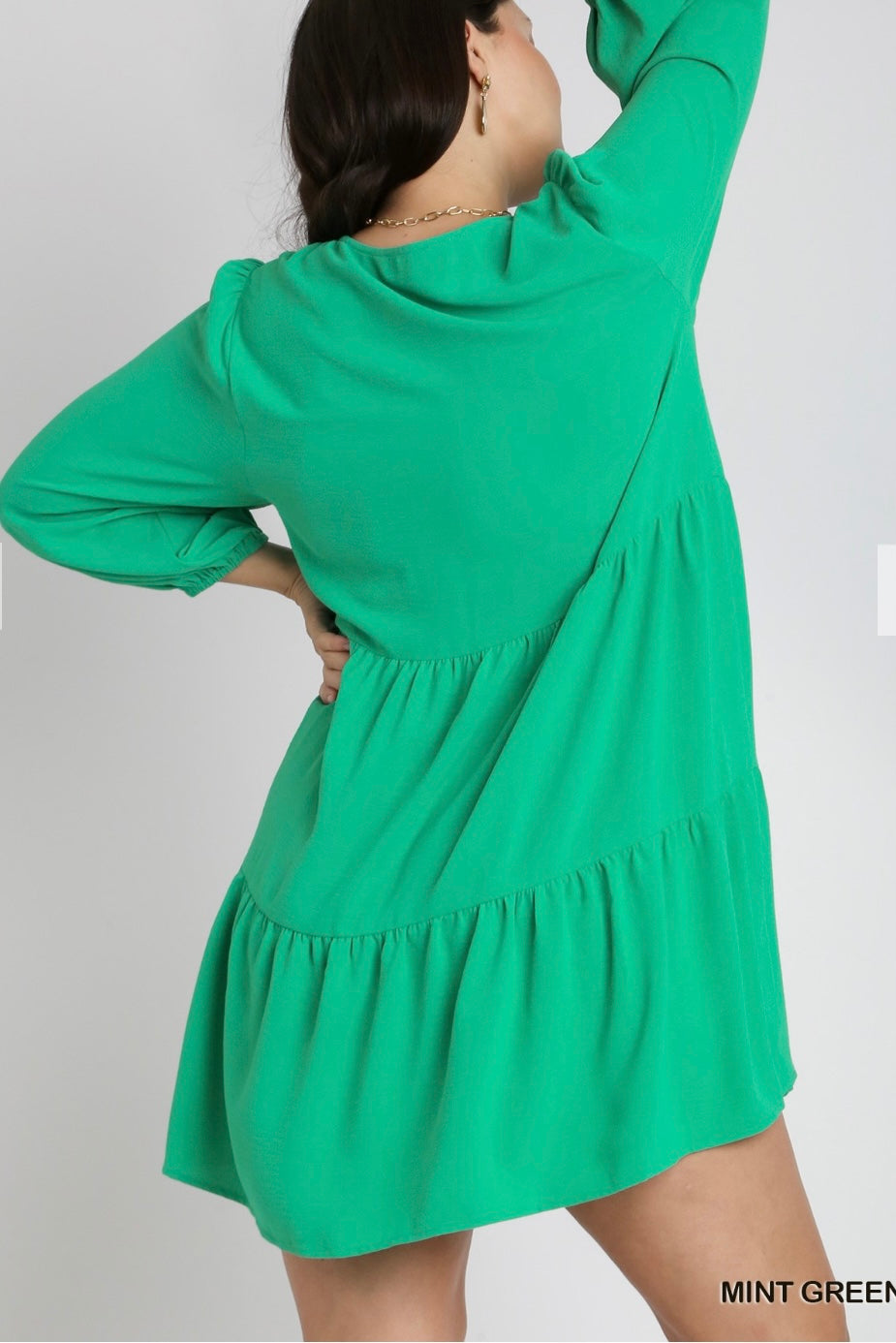 V-Neck Tiered Dress
