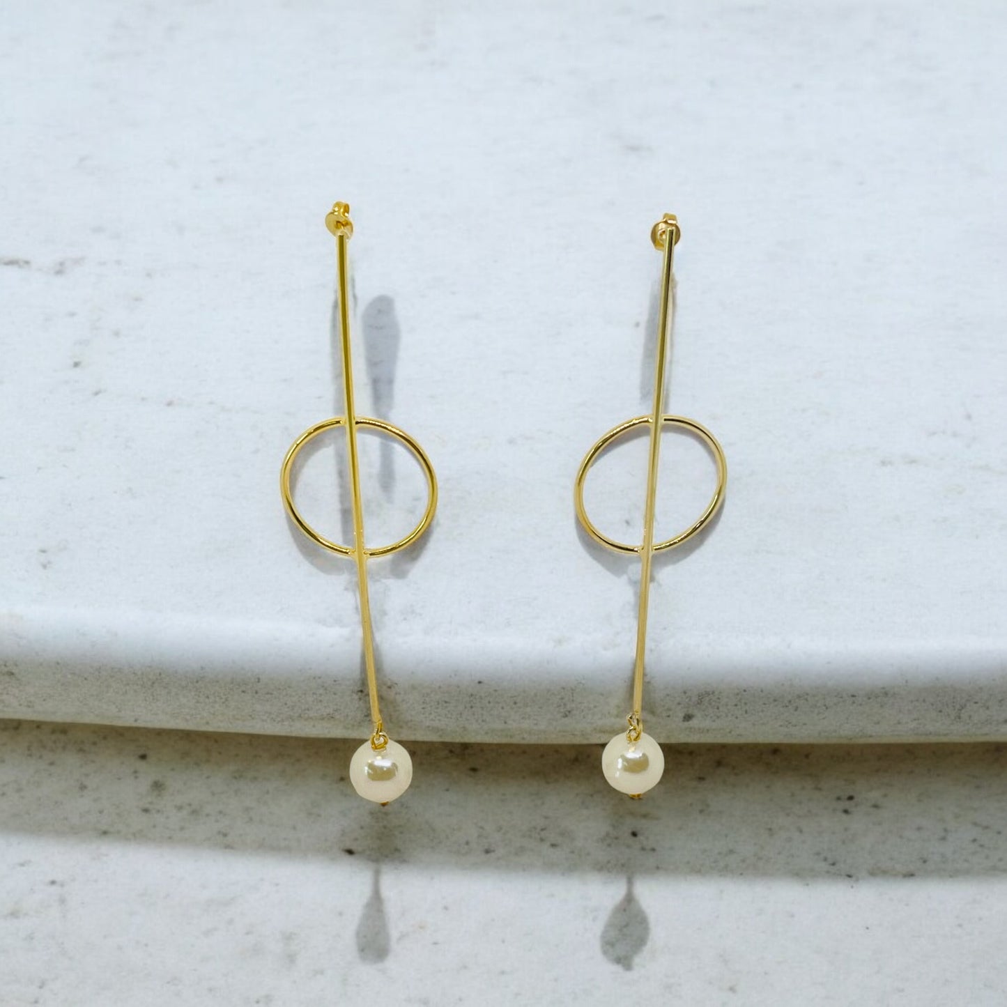 Elegant Long Golden Earings