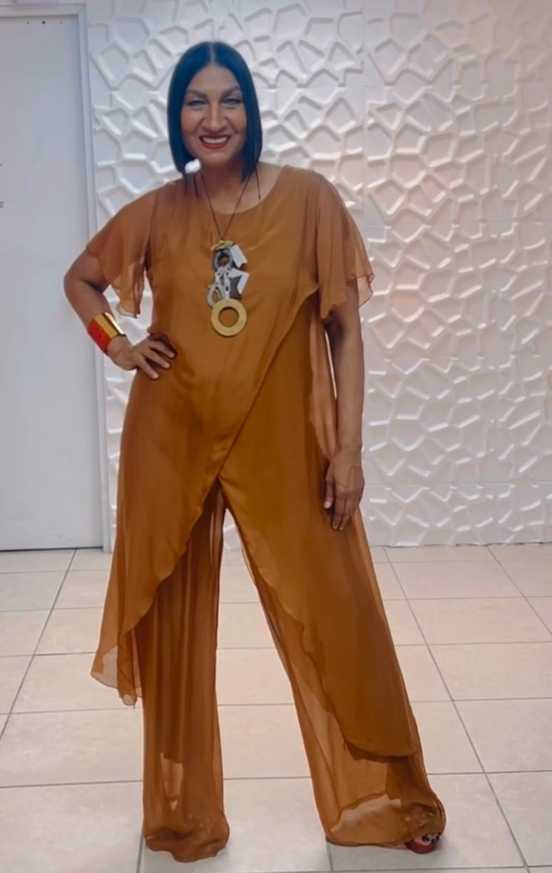 Palazzo silk set