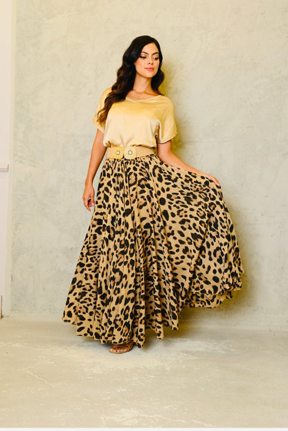 Animal Print Skirt Set