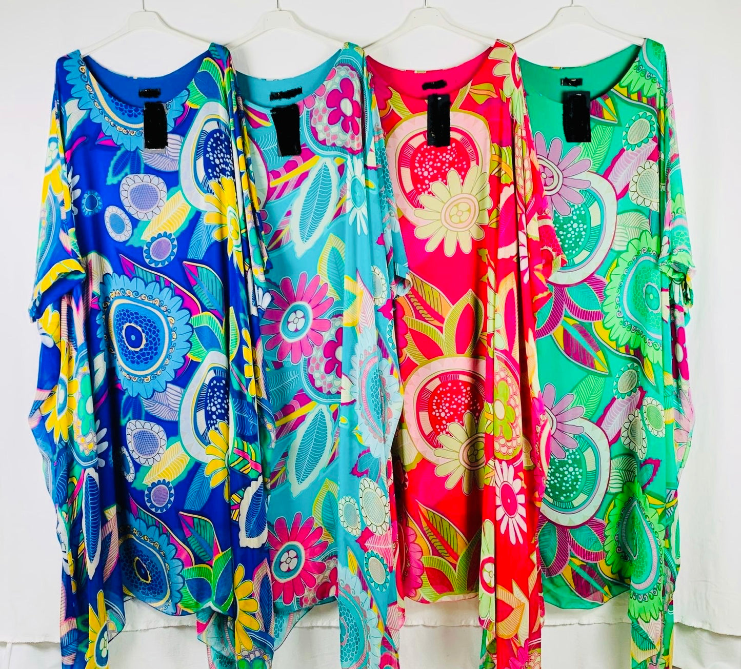 Long Silk Floral Tunic